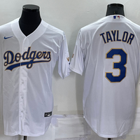 Men's Los Angeles Dodgers Chris Taylor #3 White Stitched Jersey1