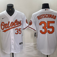 Men's Baltimore Orioles Adley Rutschman #35 White Replica Player Jersey1