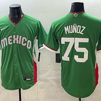 Men's Mexico Baseball Sergio Munoz #75 Green 2026 World Baseball Classic Stadium Jersey