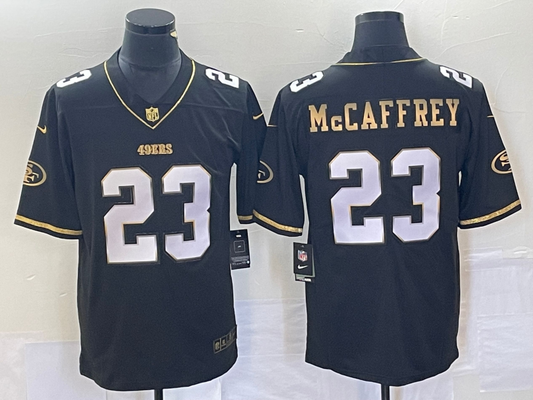 Men's San Francisco 49ers Christian McCaffrey #23 Black Game Player Jersey1
