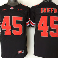 Men's Ohio State Buckeyes Archie Griffin #45 Black Player Game Jersey