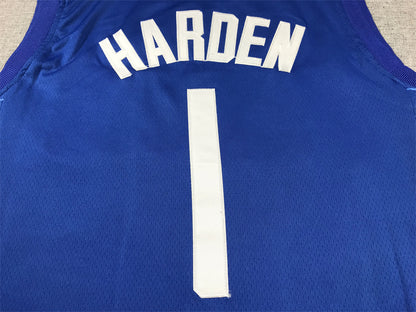Men's LA Clippers James Harden #1 Royal Swingman Jersey1 - Icon Edition