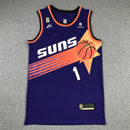 Men's Phoenix Suns Devin Booker #1 Purple 2022/23 Swingman Jersey1 - Classic Edition