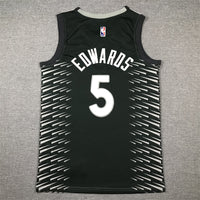Men's Minnesota Timberwolves Anthony Edwards #5 Gray Swingman Player Jersey1
