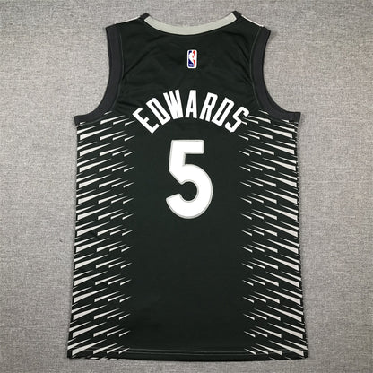 Men's Minnesota Timberwolves Anthony Edwards #5 Gray Swingman Player Jersey1