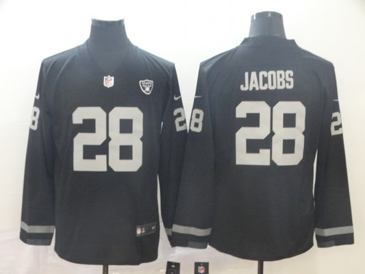 Men's Las Vegas Raiders #28 Josh Jacobs Black Alternate Game Jersey1