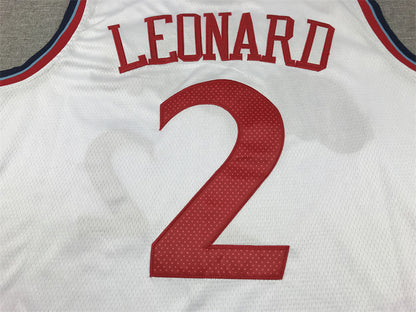 Men's LA Clippers Kawhi Leonard #2 White Swingman Jersey1
