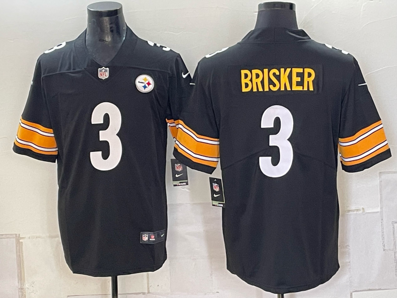 Men's Pittsburgh Steelers Jaquan Brisker #3 Black Team Game Jersey