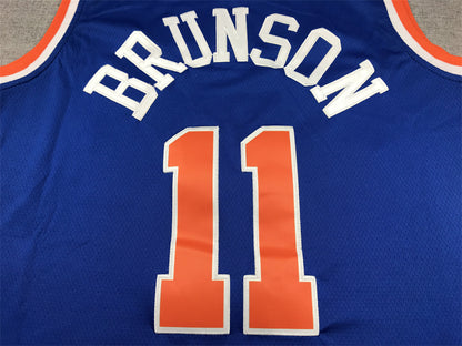 Men's New York Knicks Jalen Brunson #11 Blue Swingman Jersey1 - Icon Edition