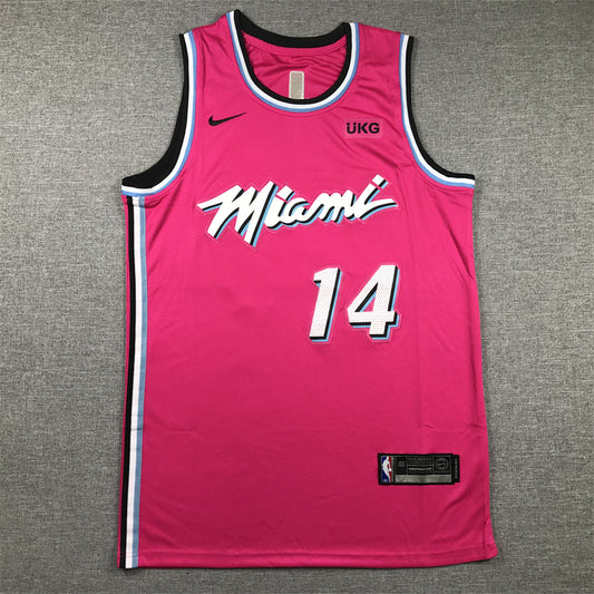 Men's Miami Heat Tyler Herro #14 Pink 2020/21 Swingman Jersey1