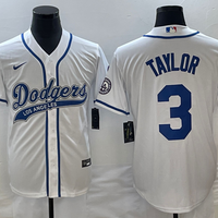 Men's Los Angeles Dodgers Chris Taylor #3 White Player Jersey1 Joint Edition