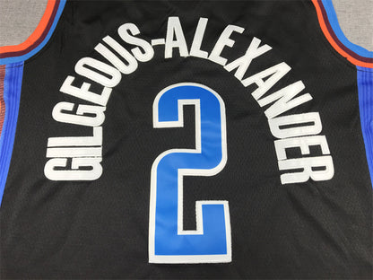 Men's Oklahoma City Thunder Shai Gilgeous-Alexander #2 Anthracite 2022/23 Fastbreak Jersey1 - City Edition