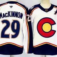 Men's Colorado Avalanche Nathan MacKinnon #29 White Breakaway Player Jersey