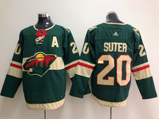 Men's Minnesota Wild Ryan Suter #20 Green Home Breakaway Player Jersey1