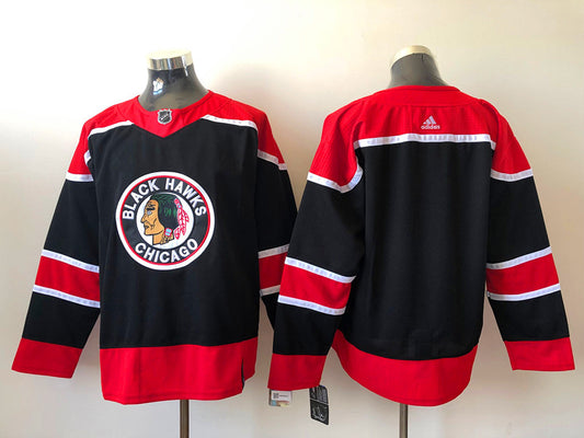 Men's Chicago Blackhawks Black Blank Jersey1