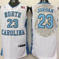 Men's North Carolina Tar Heels Michael Jordan #23 White Game Jersey