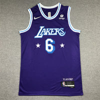 Men's Los Angeles Lakers LeBron James Purple Swingman Jersey1 - City Edition