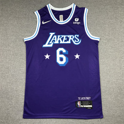 Men's Los Angeles Lakers LeBron James Purple Swingman Jersey1 - City Edition