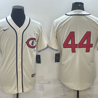 Men's Chicago Cubs Anthony Rizzo #44 Cream Player Name Jersey1