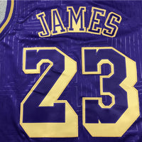 Men's Los Angeles Lakers LeBron James 2018-19 Hardwood Classics Swingman Jersey1