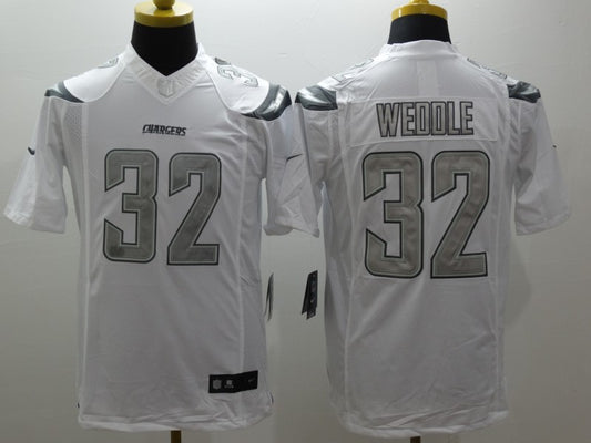 Men's Los Angeles Chargers Eric Weddle #32 White Game Jersey1