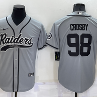 Men's Las Vegas Raiders Maxx Crosby #98 Gray Game Jersey1 Joint Edition