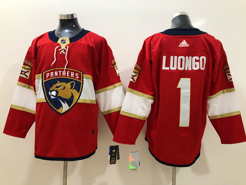 Men's Florida Panthers Roberto Luongo #1 Red Home Breakaway Player Jersey1