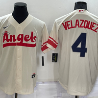 Men's Los Angeles Angels Andrew Velazquez #4 Cream City Connect Replica Player Jersey1
