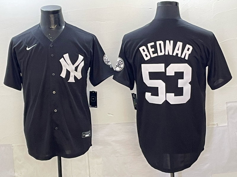Men's New York Yankees David Bednar #53 Black Replica Player Jersey