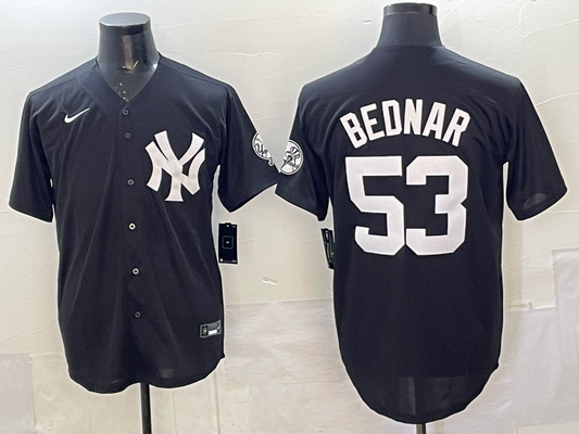 Men's New York Yankees David Bednar #53 Black Replica Player Jersey