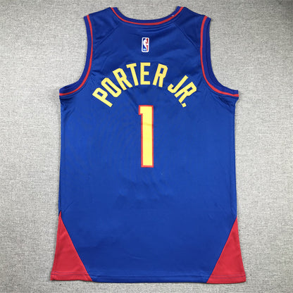 Men's Denver Nuggets Michael Porter Jr. #1 Blue 2022/23 Swingman Jersey1 - Statement Edition