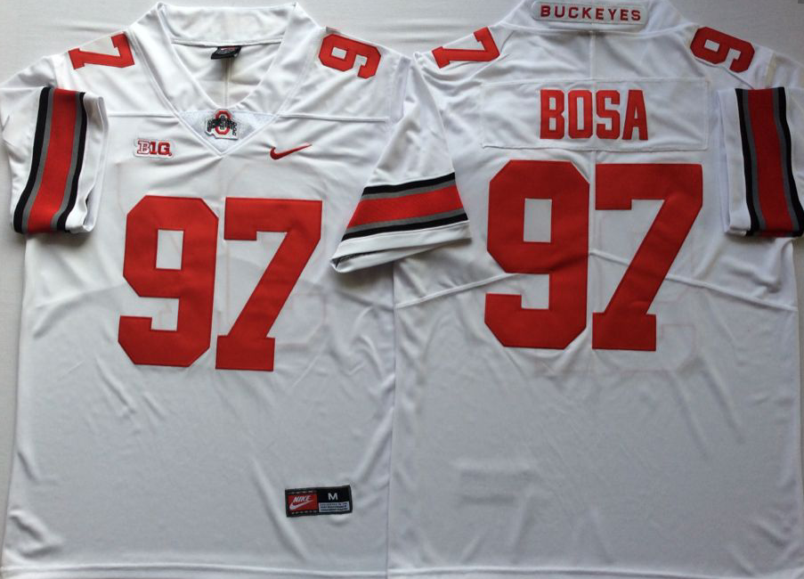 Men's Ohio State Buckeyes Joey Bosa #97 White Player Game Jersey