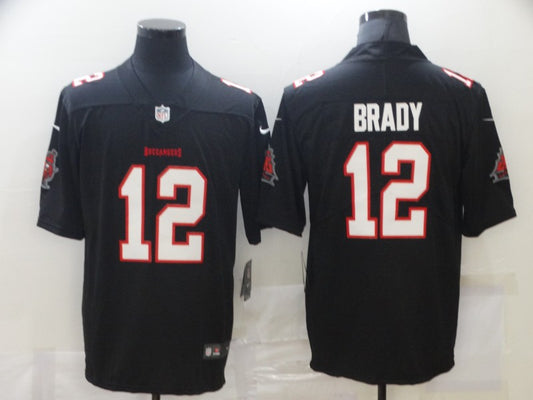 Men's Tampa Bay Buccaneers Tom Brady #12 Black Player Game Jersey1