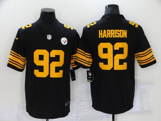 Men's Pittsburgh Steelers James Harrison #92 Black Alternate Legend Jersey1