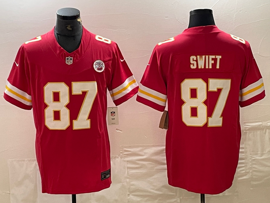 Men's Kansas City Chiefs Taylor Swift #87 Red Game Player Jersey1
