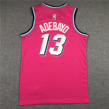 Men's Miami Heat Bam Adebayo #13 Pink Swingman Player Jersey1
