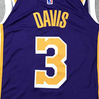 Men's Los Angeles Lakers Anthony Davis Purple #3 Swingman Jersey1