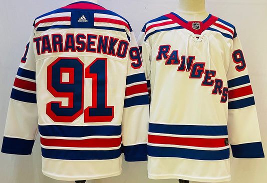 Men's New York Rangers Vladimir Tarasenko #91 White Player Jersey1