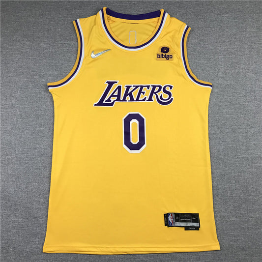 Men's Los Angeles Lakers Russell Westbrook Gold 2020/21 Fast Break Player Jersey1