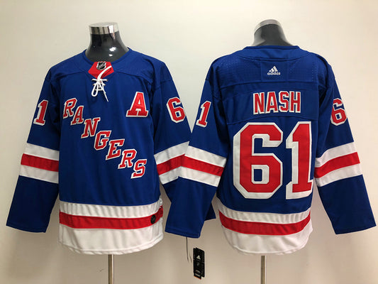 Men's New York Rangers Rick Nash #61 Blue Player Jersey1