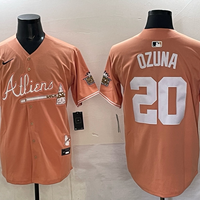 Men's Atlanta Braves Marcell Ozuna #20 Pink Alternate Player Jersey