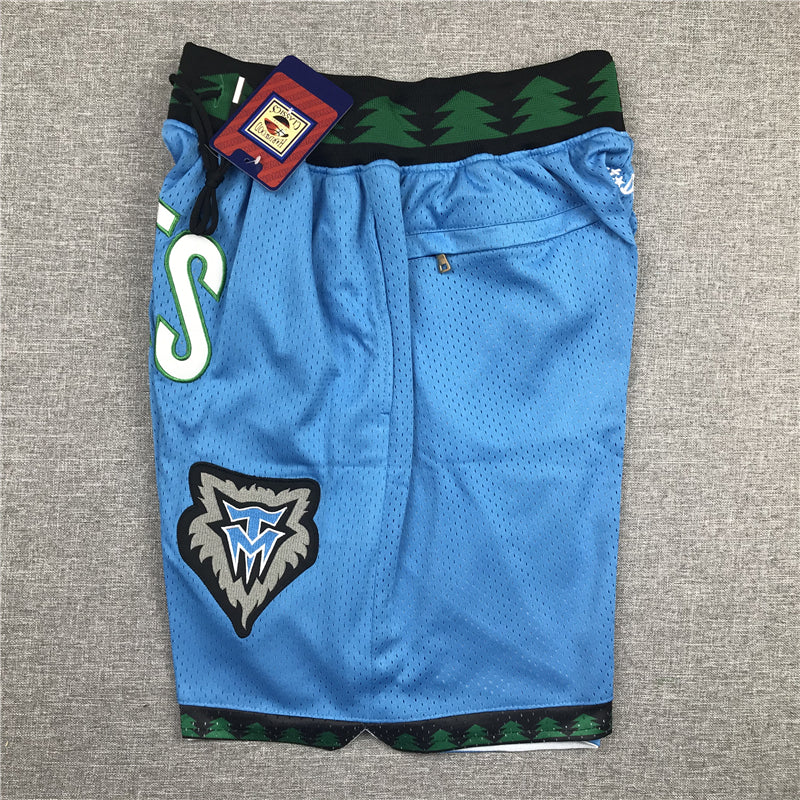 Men's Minnesota Timberwolves Light Blue Basketball Shorts1