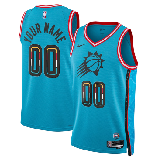 Men's Phoenix Suns Turquoise 2022/23 Swingman Custom Jersey1 - City Edition