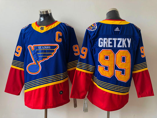 Men's St. Louis Blues Wayne Gretzky #99 Blue Breakaway Player Jersey1