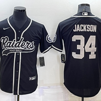 Men's Las Vegas Raiders Bo Jackson #34 Black Player Jersey1 Joint Edition