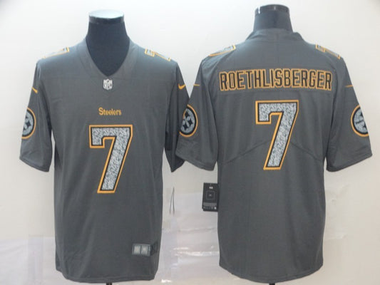 Men's Pittsburgh Steelers Ben Roethlisberger #7 Gray Game Jersey1