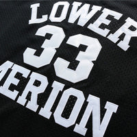 Men's Los Angeles Lakers Kobe Bryant #33 Lower Merion High School Jersey1 Black