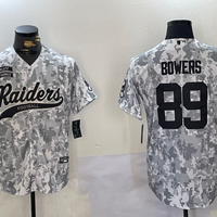 Men's Las Vegas Raiders Brock Bowers #89 Arctic Camo Salute to Service Limited Jersey1