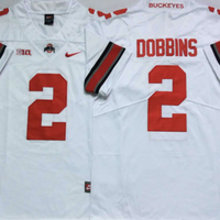 Men's Ohio State Buckeyes JK Dobbins #2 White Player Game Jersey