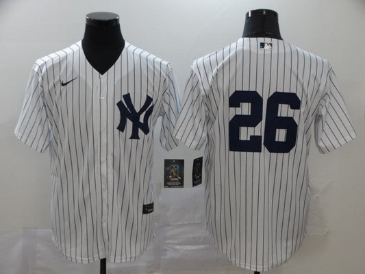 Men's New York Yankees DJ LeMahieu #26 White Replica Player Name Jersey1